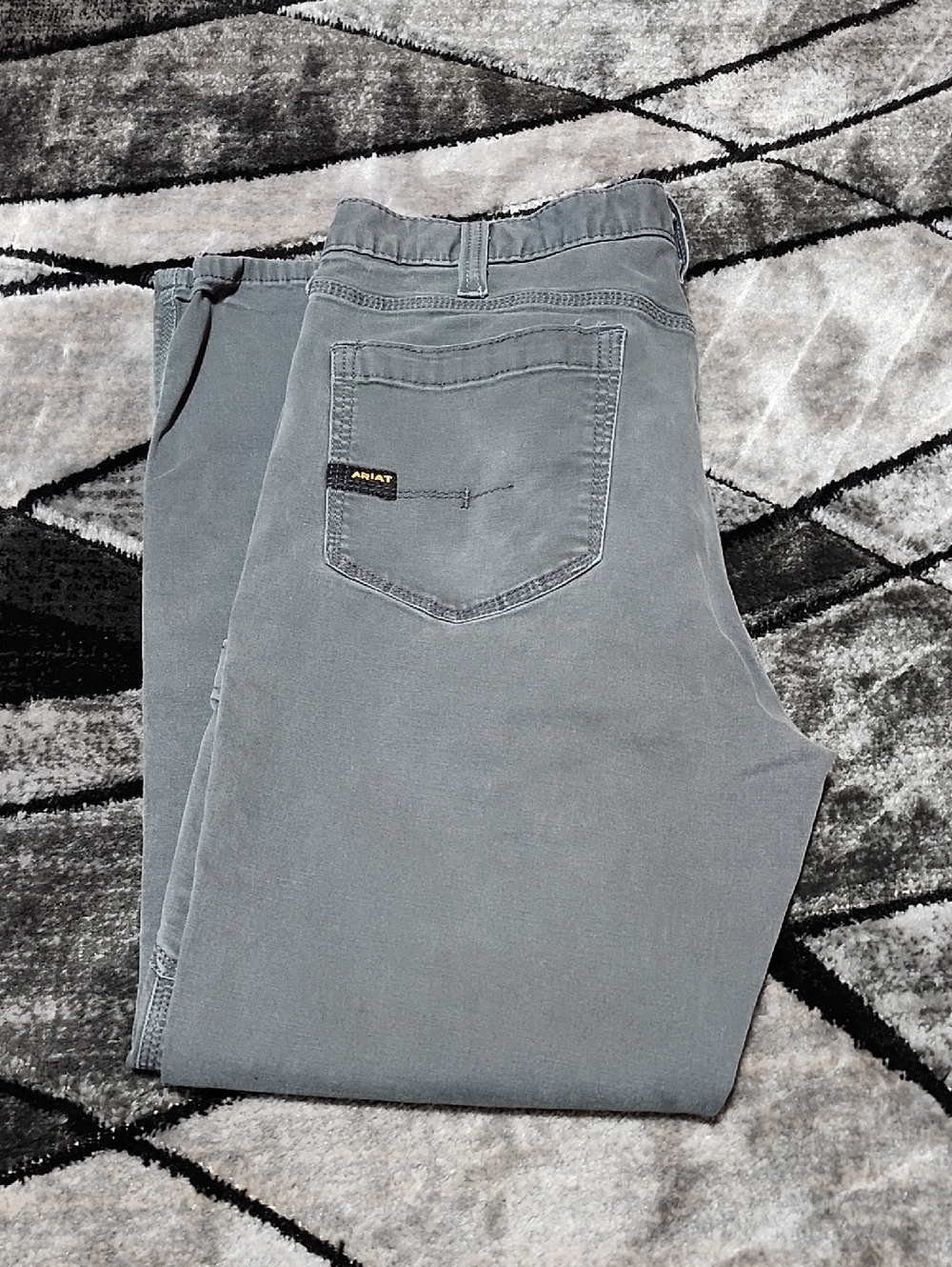 ARIAT REBAR M7 SLIM STRAIGHT LEG GRAY DENIM JEAN 38/32